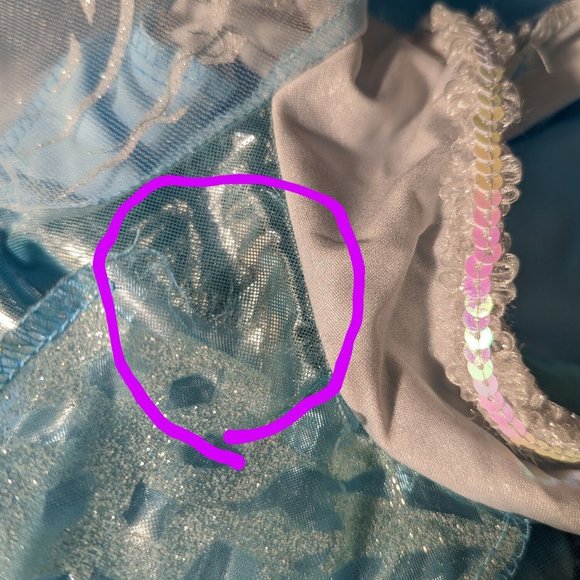 Elsa Dress, Frozen, Halloween Costume, Disney Store, Girls Dress-Up Size L 10-12 - Picture 8 of 14